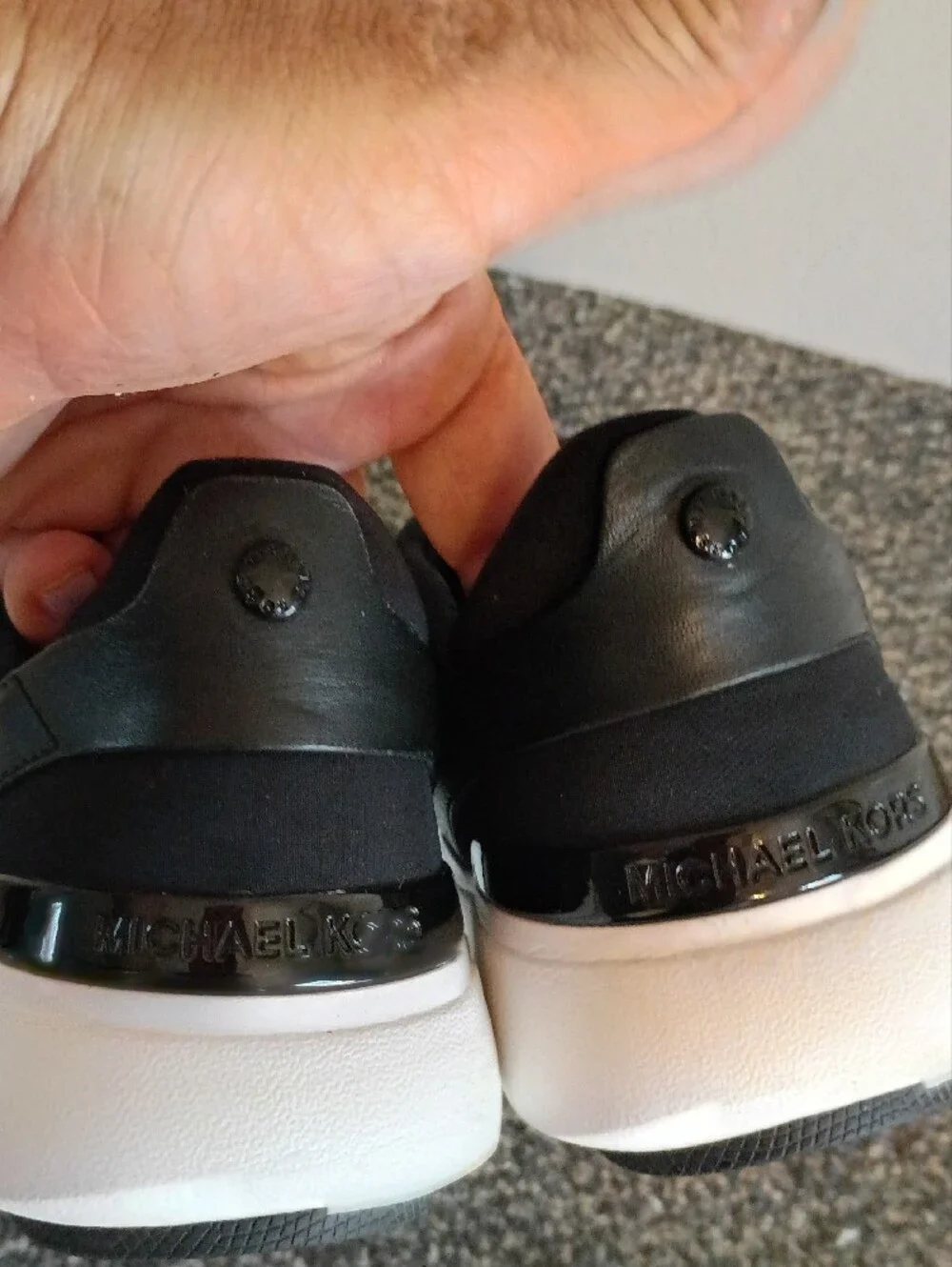 Michael Kors Black Slip-On Sneaker with Crystal Embellishments Size 6
